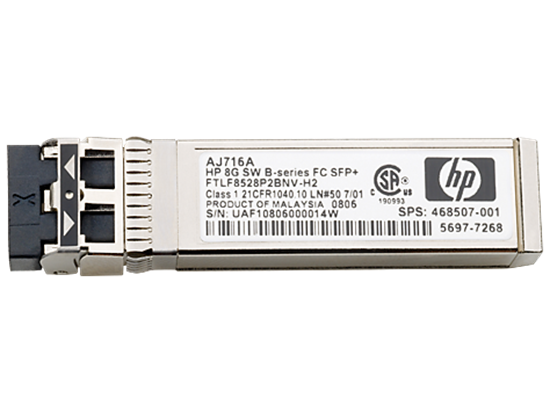 Picture of HP 8Gb Shortwave B-series Fibre Channel 1 Pack SFP+ Transceiver(AJ716B) 