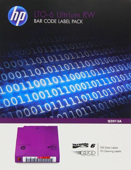 Picture of HP LTO-6 Ultrium RW Bar Code Label Pack (Q2013A)