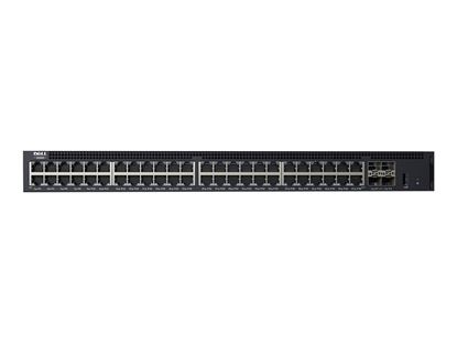 Picture of Dell Networking N1548, 48x 1GbE + 4x 10GbE SFP+ fixed ports, Stacking, IO to PSU airflow, AC (42DEN210-AEVZ)