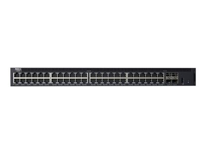 Picture of Dell Networking N1548P, PoE+, 48x 1GbE + 4x 10GbE SFP+ fixed ports, Stacking, IO to PSU airflow, AC (42DEN210-AEWB)