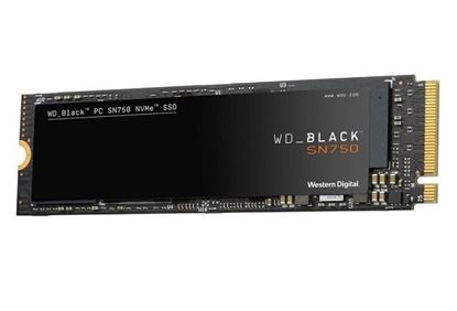 Picture of WD Black SSD 500GB SN750 NVMe M.2-2280 PCIe Gen3x4, 8 Gb/s Read up to 3470MB/s - Write up to 2600MB/s - Up to 420K/380K IOPS (WDS500G3X0C)