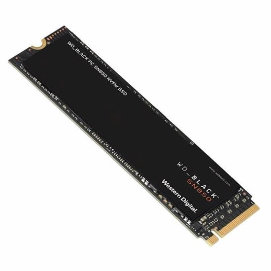 Picture of WD Black SSD 1TB SN850 NVMe M.2-2280 PCIe Gen4, 8 Gb/s / Read up to 7000MB/s - Write up to 5300MB/s - Up to1000k /720K IOPS (WDS100T1X0E)