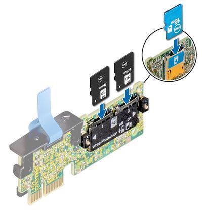 Picture of Dell IDSDM Card Reader, 2x 64GB microSDHC/SDXC Card
