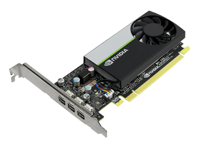 Picture of NVIDIA T400, 2 GB GDDR6, 3 mDP to DP adapters