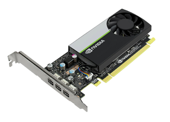 Picture of NVIDIA T400, 2 GB GDDR6, 3 mDP to DP adapters