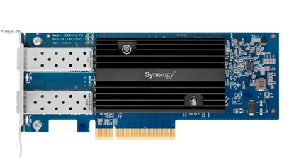 Picture of Synology dual-port 10GbE SFP+ add-in card for Synology servers (E10G21-F2)