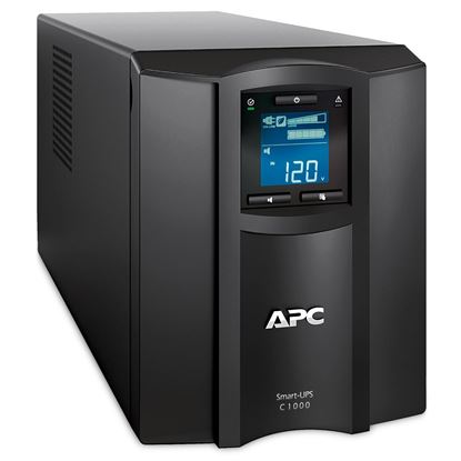 Picture of APC Smart-UPS C, Line Interactive, 1000VA, Tower, 230V, 8x IEC C13 outlets, SmartConnect port, USB and Serial communication, AVR, Graphic LCD (SMC1000IC)