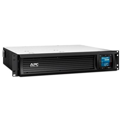 Picture of APC Smart-UPS C, Line Interactive, 1000VA, Rackmount 2U, 230V, 4x IEC C13 outlets, SmartConnect port, USB and Serial communication, AVR, Graphic LCD (SMC1000I-2UC)