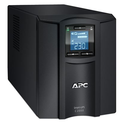 Picture of APC Smart-UPS C, Line Interactive, 2000VA, Tower, 230V, 6x IEC C13+1x IEC C19 outlets, USB and Serial communication, AVR, Graphic LCD (SMC2000I)