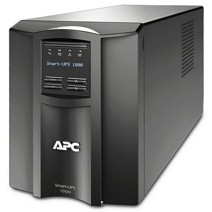 Picture of APC Smart-UPS, Line Interactive, 1000VA, Tower, 230V, 8x IEC C13 outlets, SmartConnect Port+SmartSlot, AVR, LCD (SMT1000IC)