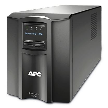 Picture of APC Smart-UPS, Line Interactive, 1500VA, Tower, 230V, 8x IEC C13 outlets, SmartConnect Port+SmartSlot, AVR, LCD (SMT1500IC)