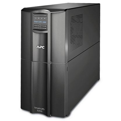 Picture of APC Smart-UPS, Line Interactive, 2200VA, Tower, 230V, 8x IEC C13+2x IEC C19 outlets, SmartConnect Port+SmartSlot, AVR, LCD (SMT2200IC)