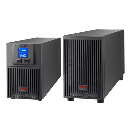 Picture of APC Easy UPS On-Line, 1000VA/800W, Tower, 230V, 3x IEC C13 outlets, Intelligent Card Slot, LCD, Extended runtime (SRV1KIL)