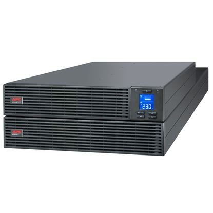 Picture of APC Easy UPS On-Line, 6kVA/6kW, Rackmount 4U, 230V, Hard wire 3-wire(1P+N+E) outlet, Intelligent Card Slot, LCD, W/ rail kit (SRV6KRIRK)
