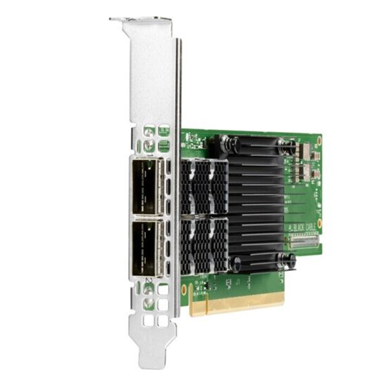 Hình ảnh HPE InfiniBand HDR100/Ethernet 100Gb 2-port QSFP56 PCIe4 x16 MCX653106A-ECAT Adapter (P23666-B21)